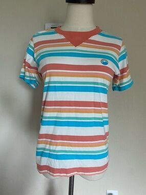 Mokuyobi rainbow striped tee